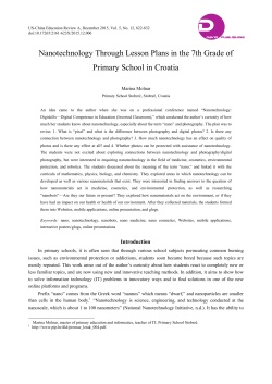Nanotechnology Through Lesson Plans in the 7th Grade of Primary