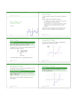 Average Rate of Change