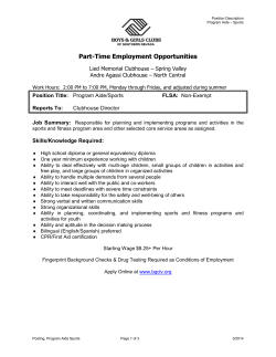 Part-Time Employment Opportunities