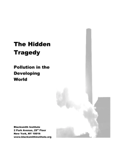 The Hidden Tragedy - Pollution in the Developing World