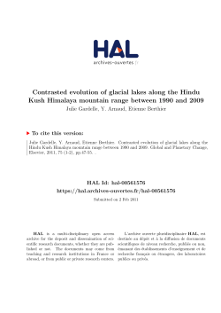 Contrasted evolution of glacial lakes along the Hindu - HAL-Insu