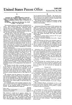 Method of making ferrous citrate
