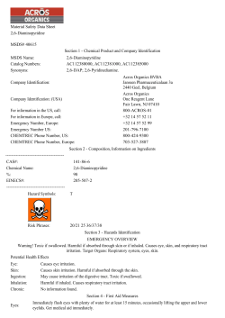 Material Safety Data Sheet 2,6-Diaminopyridine MSDS# 40615