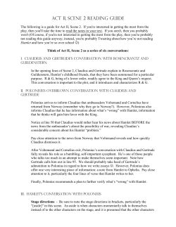 ACT II, SCENE 2 READING GuIDE