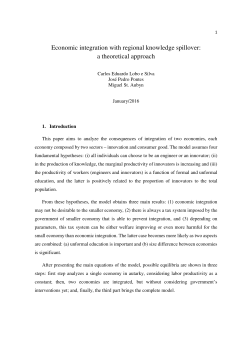 Economic integration with regional knowledge spillover