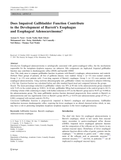 Does Impaired Gallbladder Function Contribute