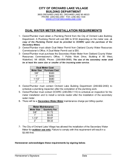 city of orchard lake village building department dual water meter
