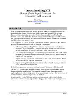 Internationalizing XTF