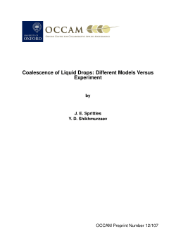 Coalescence of Liquid Drops: Different Models Versus Experiment