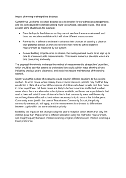 Impact of moving to straight line distance: Currently we use home to