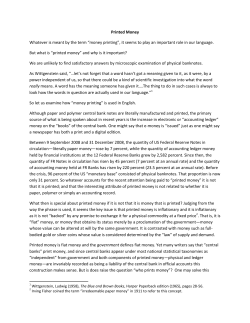 Printed Money - Stellar Consulting LLC