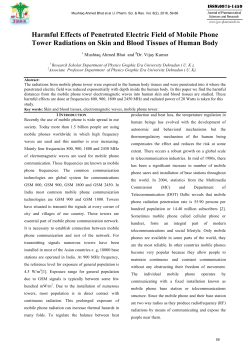 Harmful Effects of Penetrated Electric Field of Mobile Phone Tower