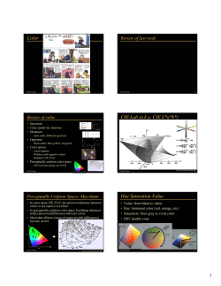 Color CIE-Lab (a.k.a. CIE L*a*b*) Hue Saturation Value