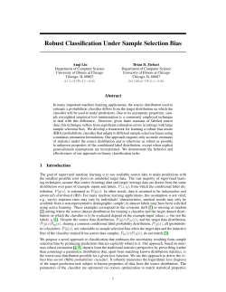 Robust Classification Under Sample Selection Bias