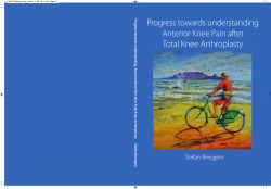 Progress towards understanding Anterior Knee Pain