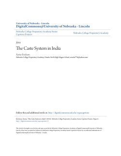 The Caste System in India - DigitalCommons@University of