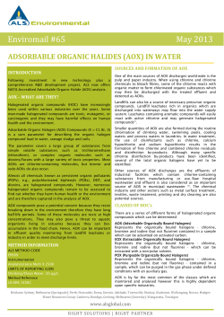 Adsorbable Organic Halide (AOX)