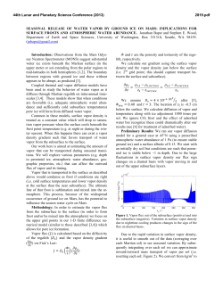 Seasonal Release of Water Vapor by Ground Ice on Mars