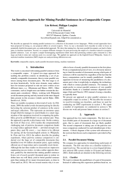 An Iterative Approach for Mining Parallel Sentences in a