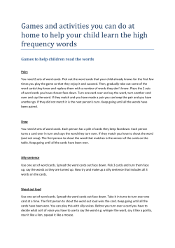 High frequency words