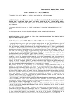 Case Summaries 2015 2 Case Summaries 2015 July