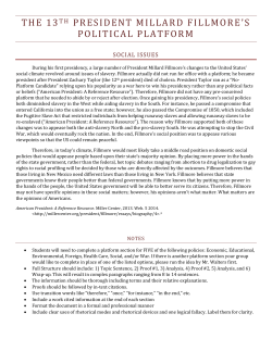 the 13th president millard fillmore`s political - Mr. Walters