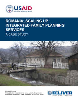 Romania: Scaling Up Integrated Family Planning Services