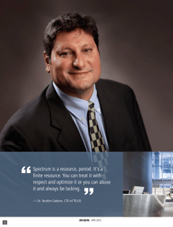 Spectrum is a resource, period. It`s a finite resource. You can treat it