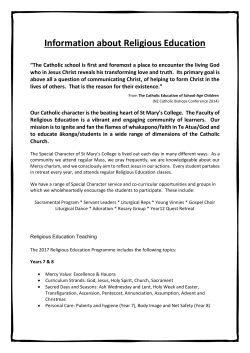 Information about Religious Education