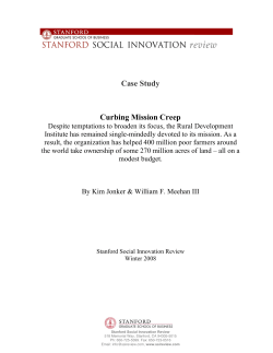 Curbing Mission Creep