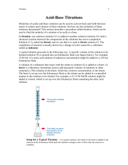 Acid-Base Titrations