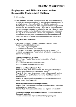 ITEM NO: 16 Appendix 4 Employment and Skills Statement within