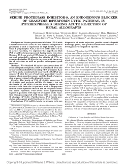 SERINE PROTEINASE INHIBITOR