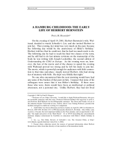 The Early Life of Herbert Bernstein