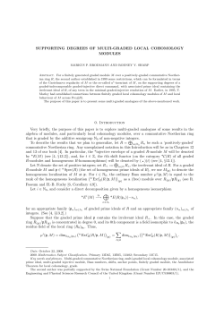 SUPPORTING DEGREES OF MULTI