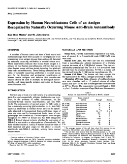 Expression by Human Neuroblastoma Cells of