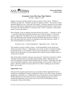 Economic Costs (The Ones That Matter)