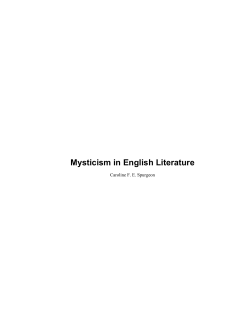 Mysticism in English Literature