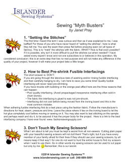 Setting the Stitches - American Sewing Expo