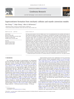 Supercontinent formation from stochastic collision and mantle