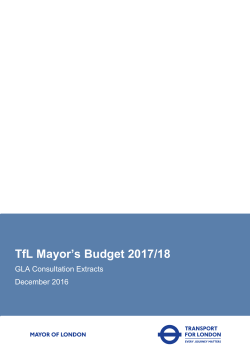 2017/18 Initial submission to Mayor`s