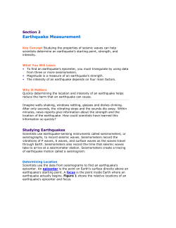 Section 2 Earthquake Measurement