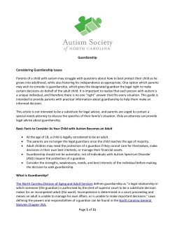 Guardianship - Autism Society of NC