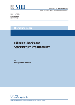 Oil Price Shocks and Stock Return Predictability