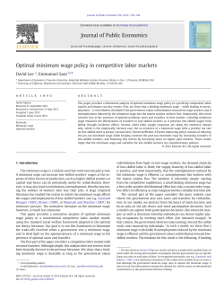 Optimal minimum wage policy in competitive labor markets