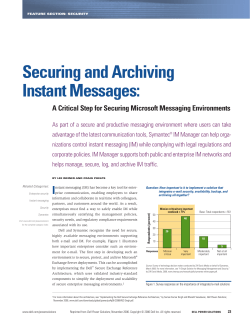 Securing and Archiving Instant Messages