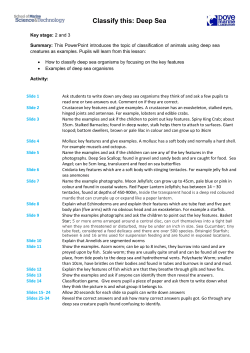 Classify this: Deep Sea