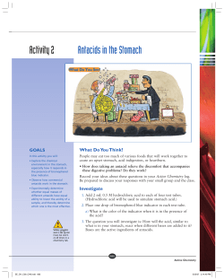 Activity 2 Antacids in the Stomach