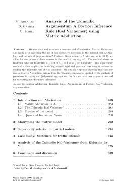 Analysis of the Talmudic Argumentum A Fortiori Inference Rule (Kal