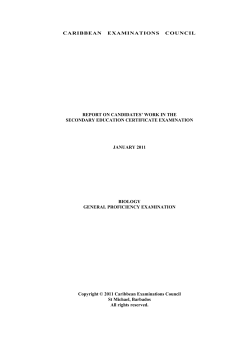 CARIBBEAN EXAMINATIONS COUNCIL